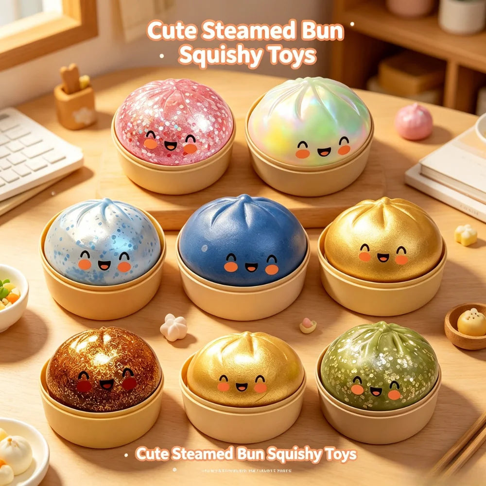 Glitter Dumpling Squishy Toy