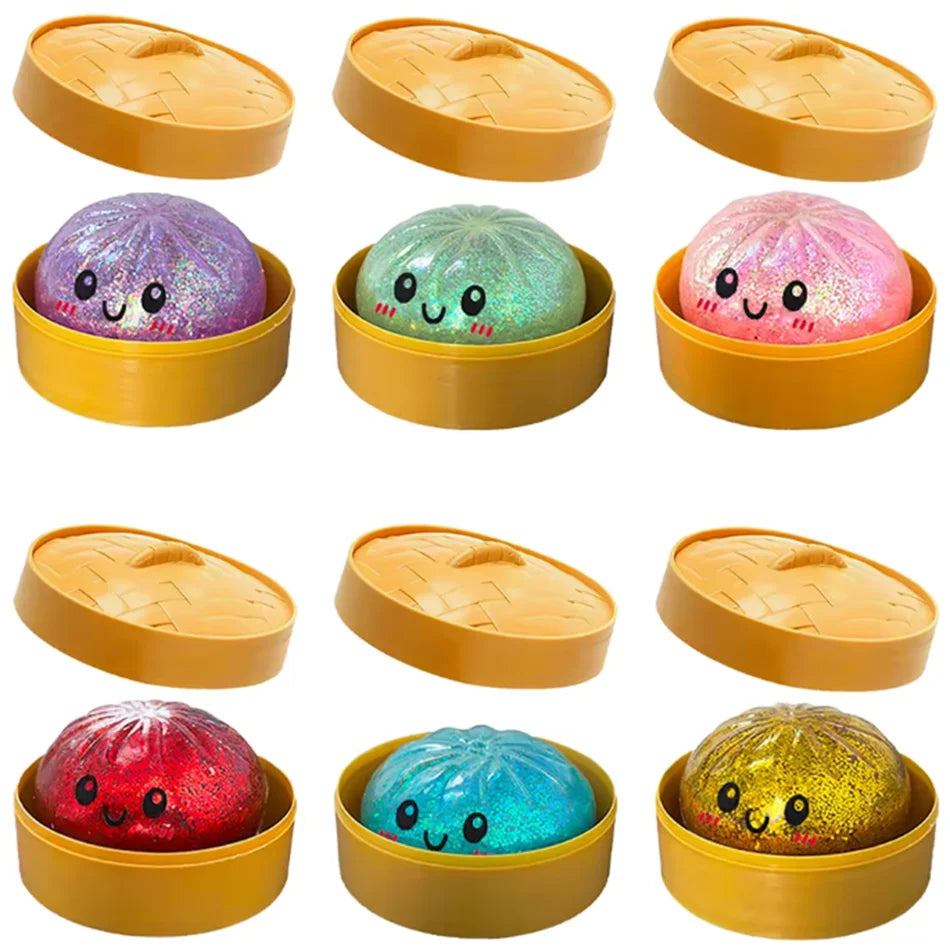 Colorful Dumpling Squishy Toy
